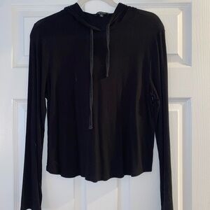 Simple Lightweight Thin Black Sweatshirt Pullover